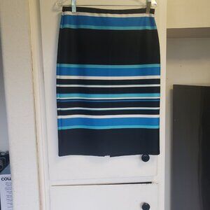 NYCC Turquois and Black striped Skirt Size Medium